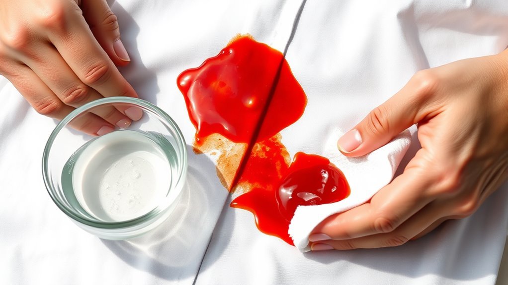 act quickly to remove stains