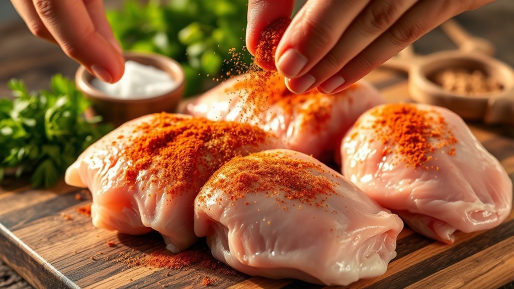 apply even dry brine thoroughly