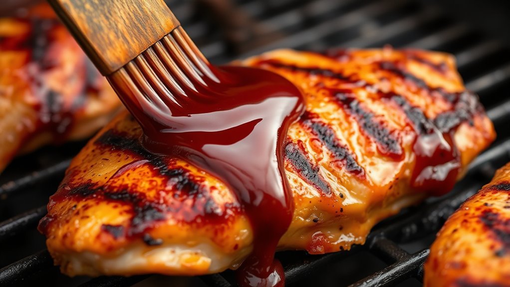 apply sauce late in cooking