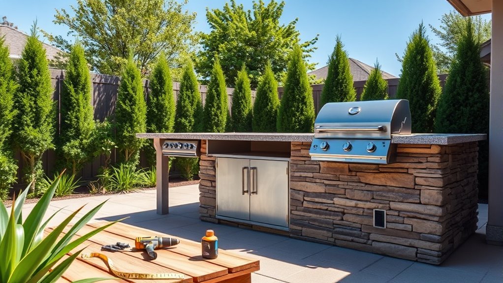 build a backyard grill station