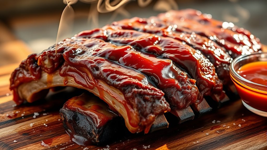 calories in bbq ribs