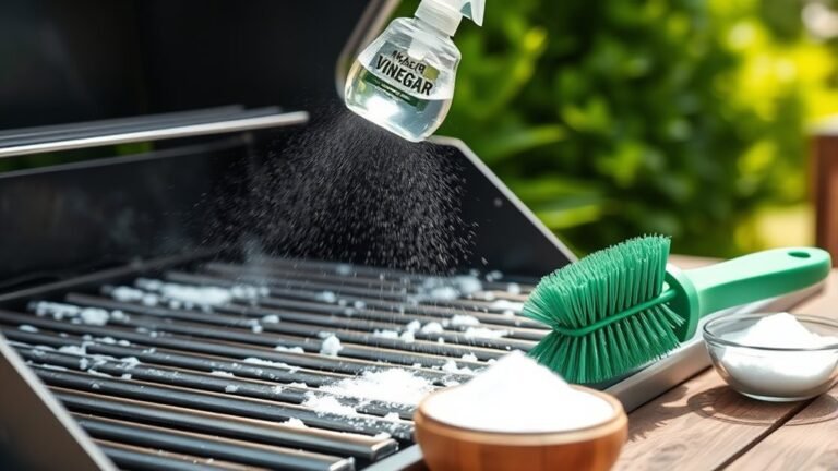 clean grill with vinegar