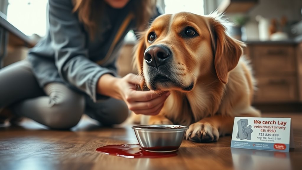 contact vet monitor symptoms