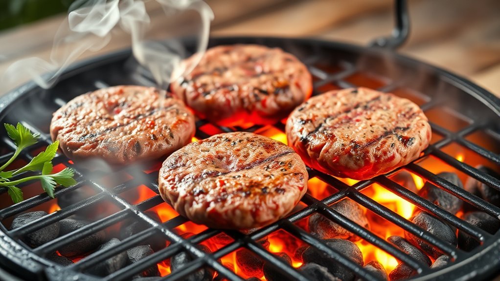cook frozen burgers thoroughly