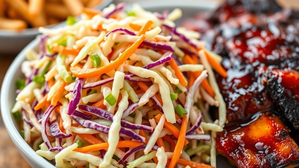 creamy crunchy tangy coleslaw