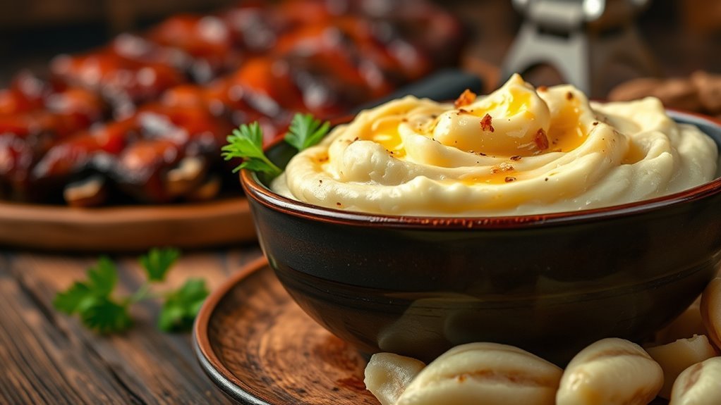 creamy garlic cheese mashed potatoes