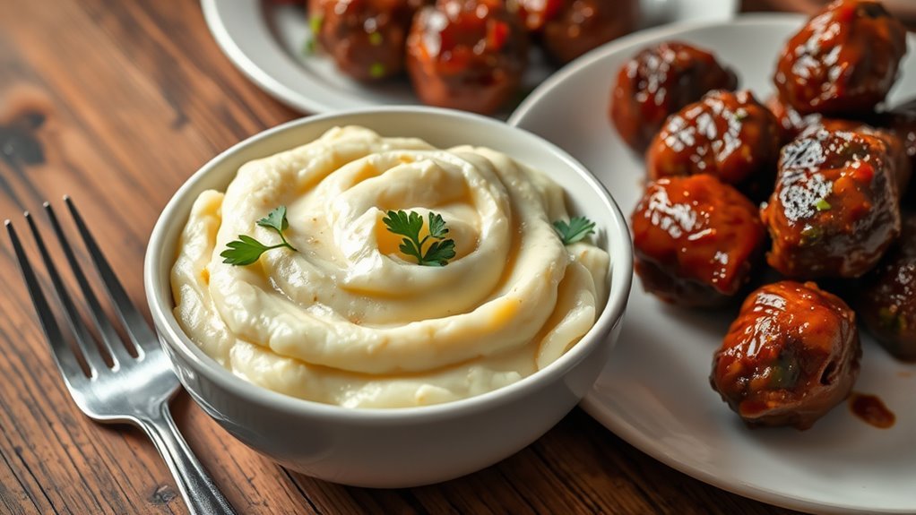creamy garlic herb mash