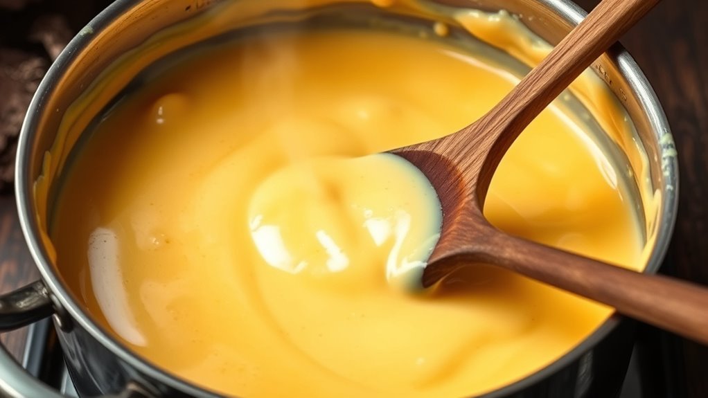 creamy melted cheese sauce