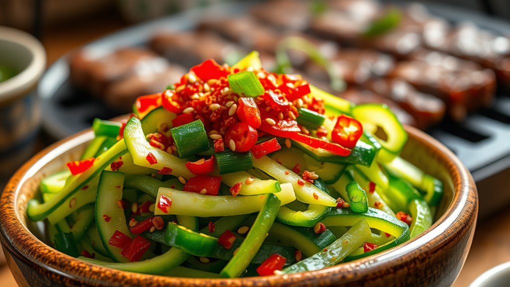 crisp spicy cucumber salad
