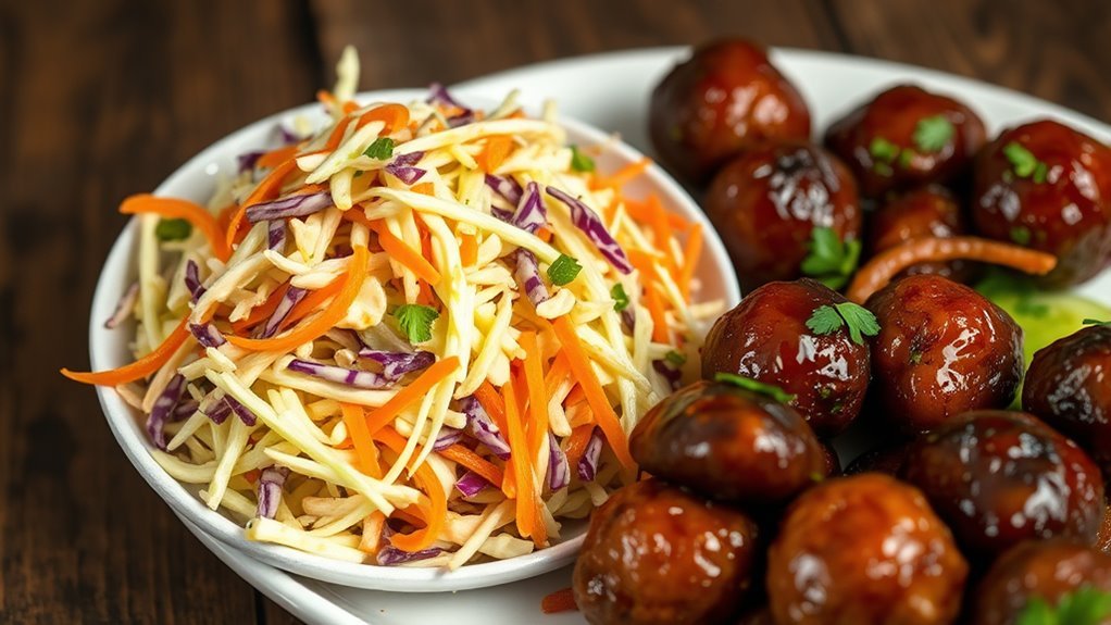 crunchy tangy coleslaw pairing