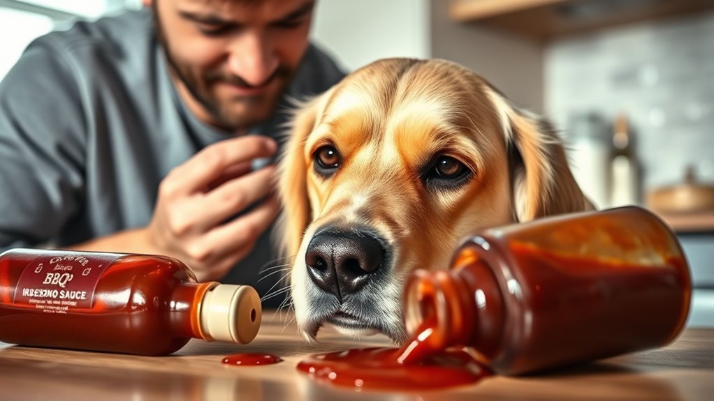 dog bbq sauce ingestion response