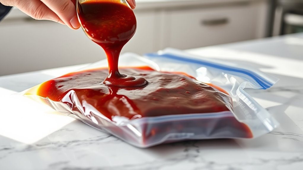 freeze barbecue sauce properly
