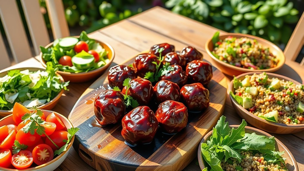 fresh salads balance smoky flavors