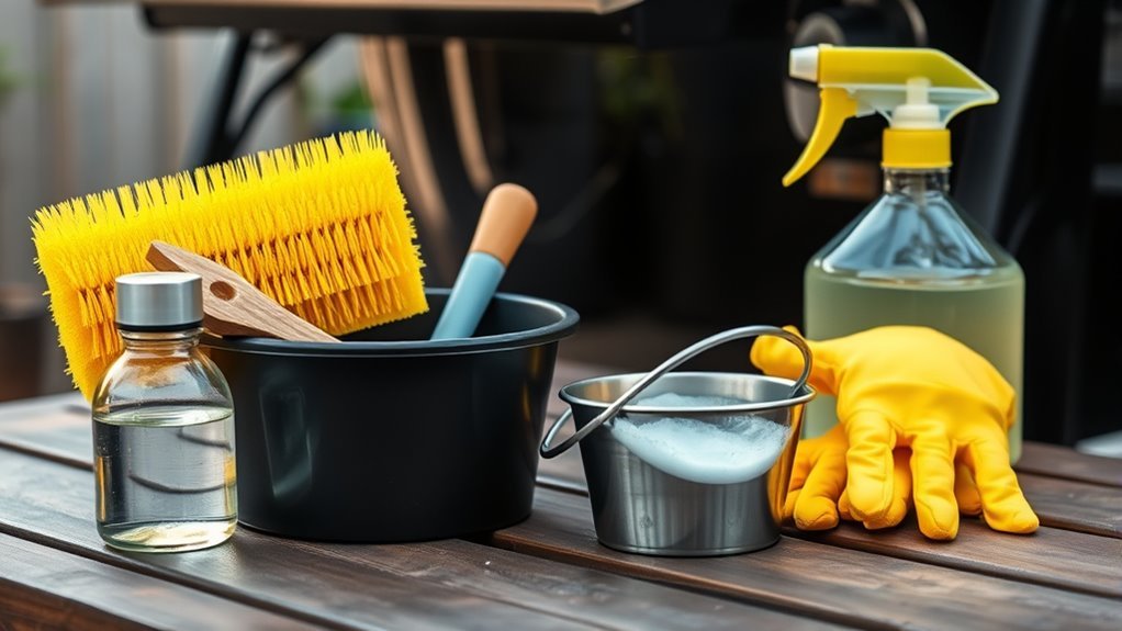 gather cleaning supplies beforehand