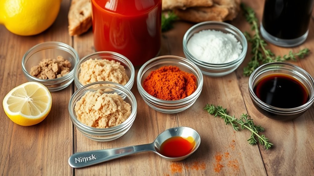 gather ingredients before mixing
