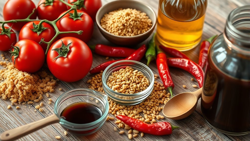 gather ingredients for sauce
