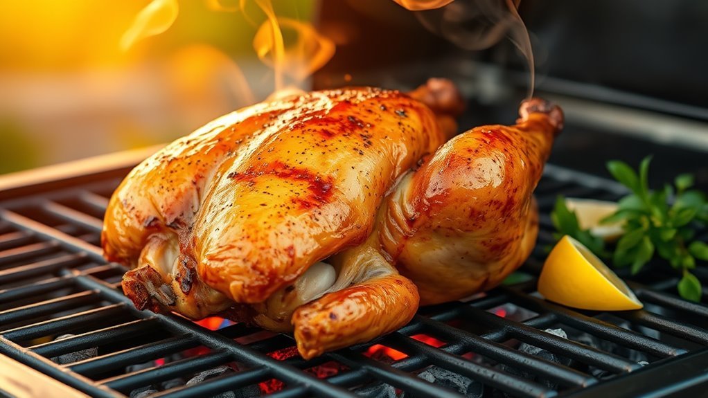 grill chicken evenly rest