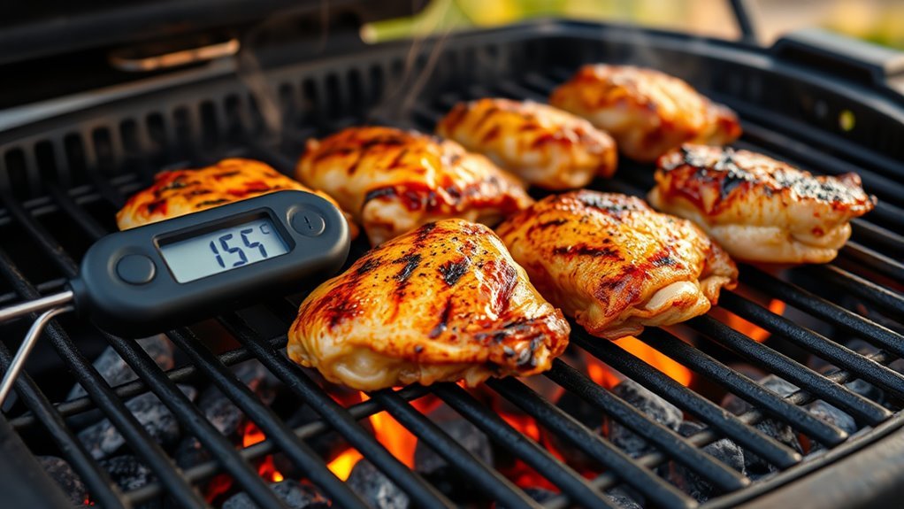 grill chicken evenly thoroughly