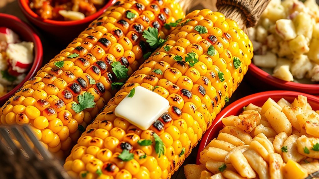 grill corn with smoky flavor