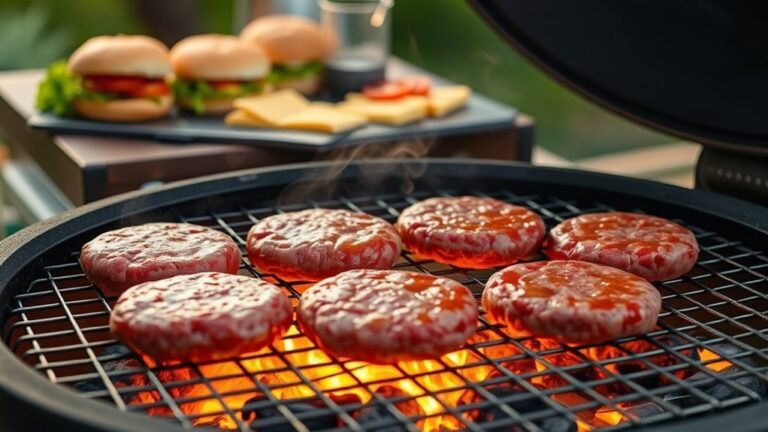grill frozen burgers safely