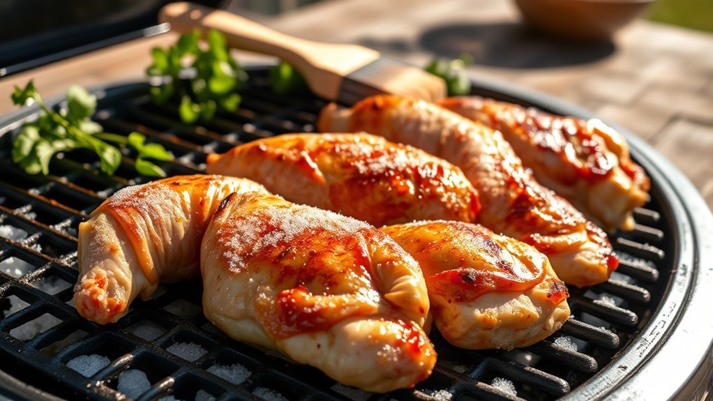 grill frozen chicken safely