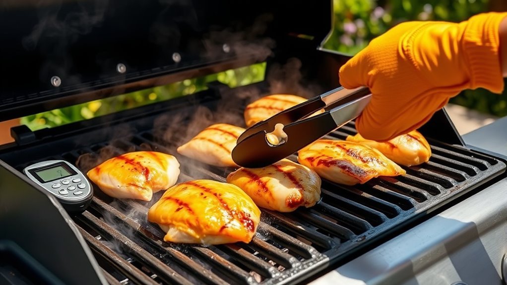 grill frozen chicken safely