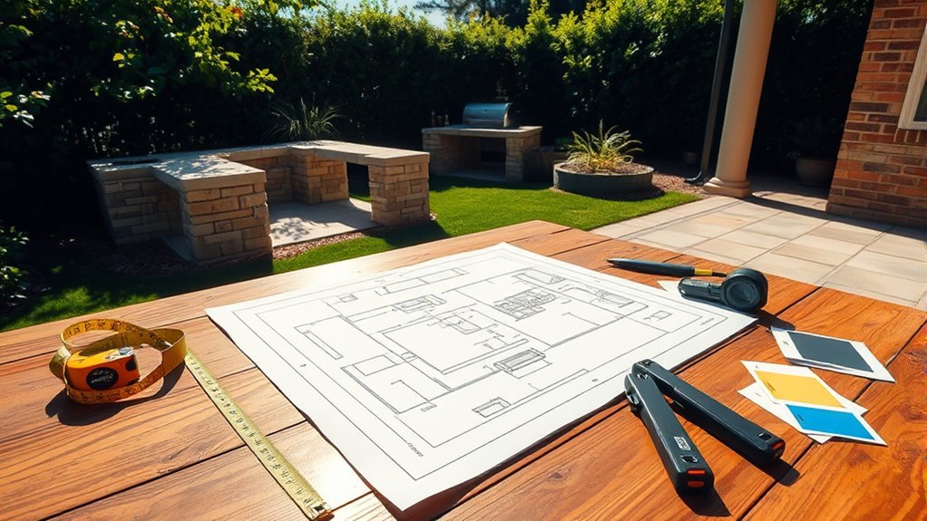 outdoor kitchen layout planning