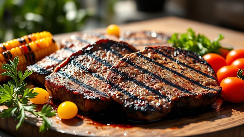 perfectly seared juicy steaks