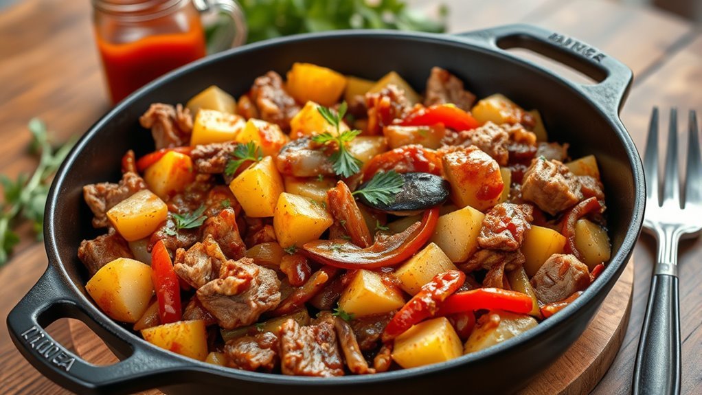prepare simmer blend serve