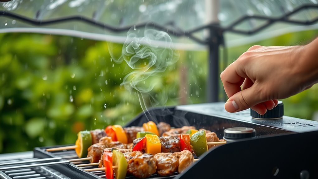 rainy day grilling tips