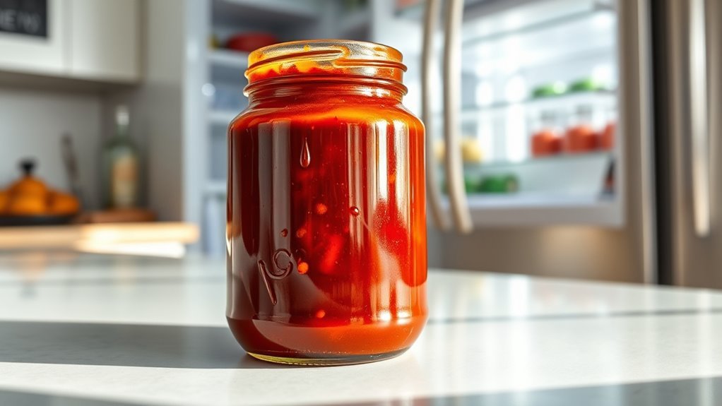 refrigerate opened sauce promptly