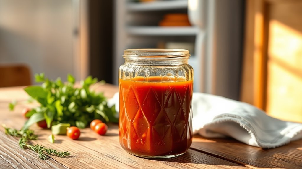 refrigerate opened sauce promptly