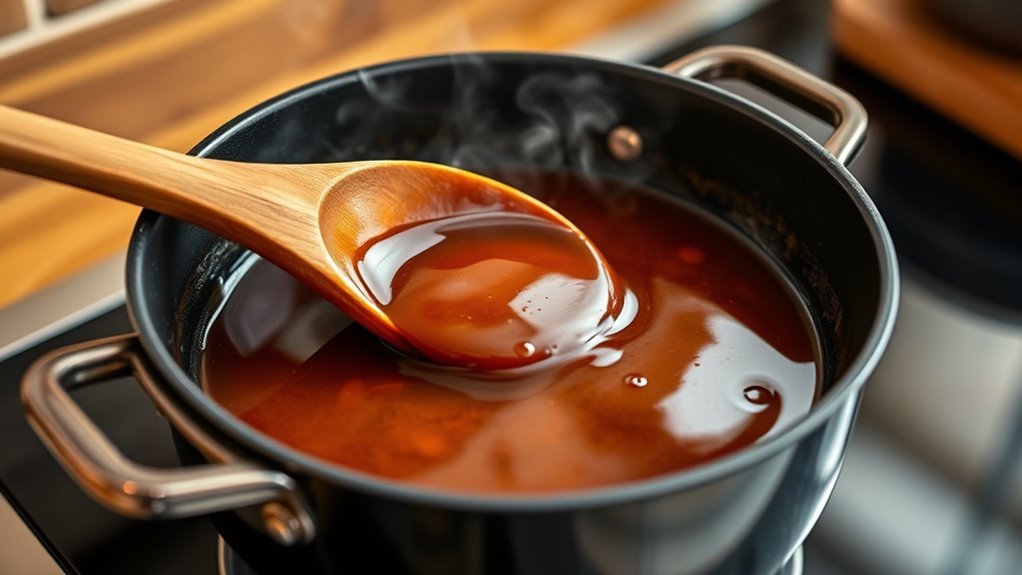 simmer stir reduce thicken