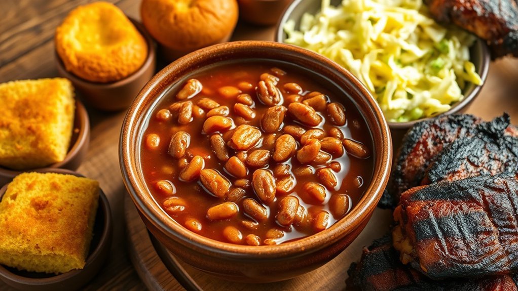 slow cooked smoky baked beans