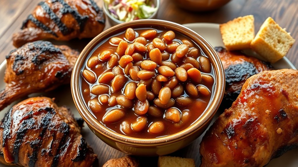 smoky slow cooked baked beans