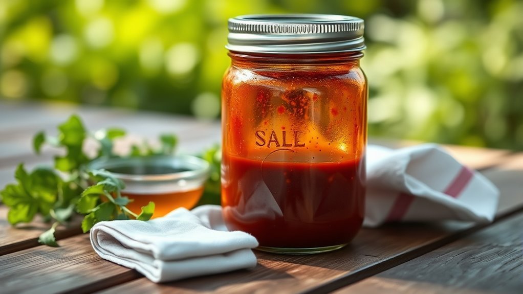 store sauce in airtight container