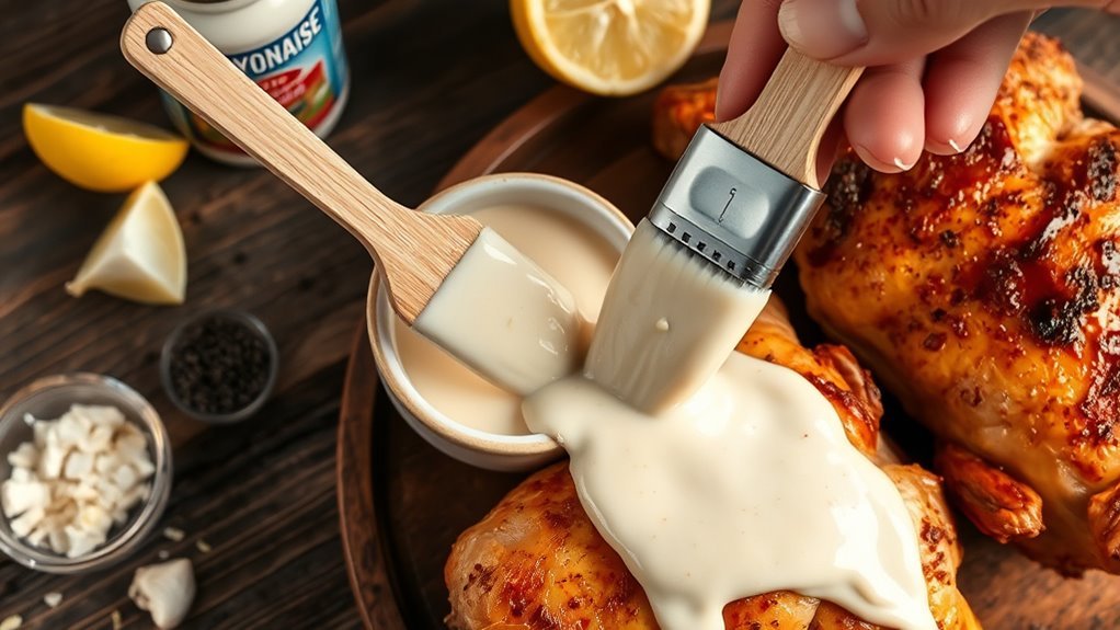 white sauce barbecue preparation