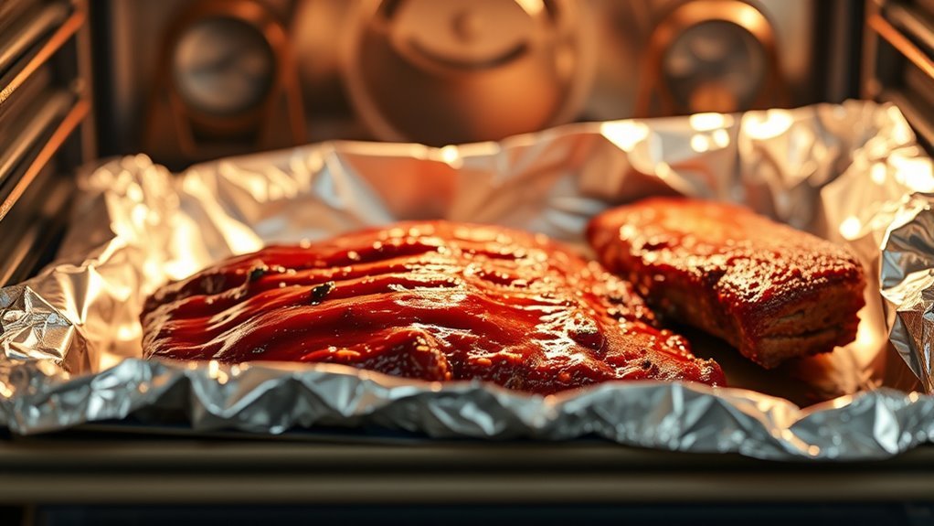 wrap foil oven temperature