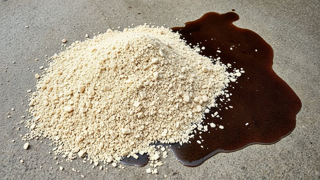 absorb grease with kitty litter