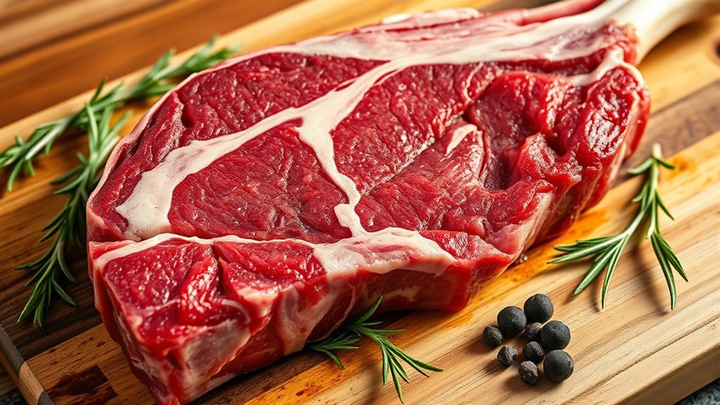 choose marbled thick steak