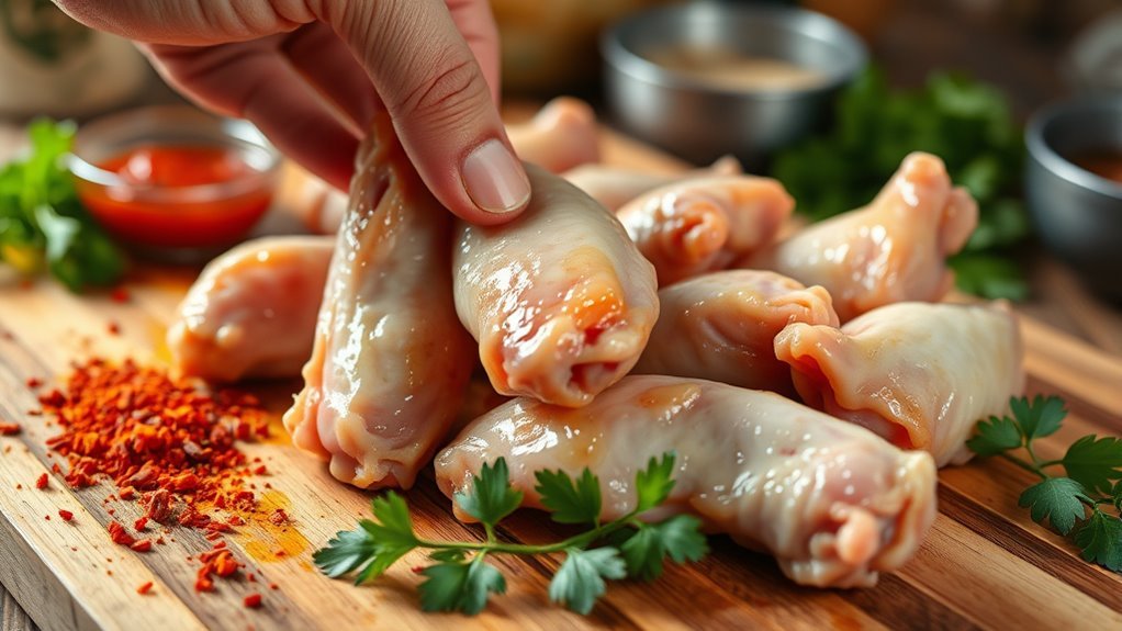 choose meaty fresh wings