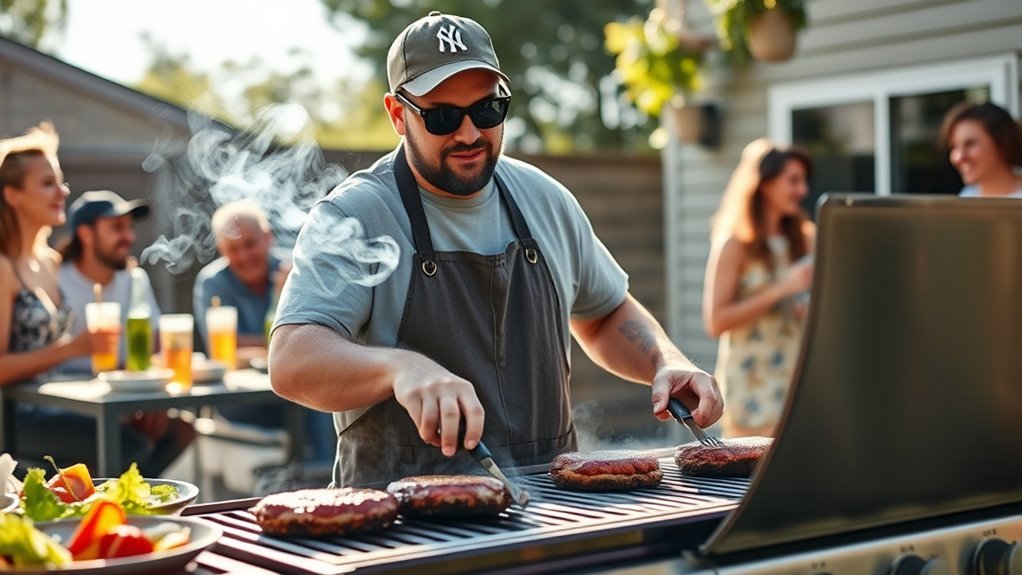 confident seasoned grill master