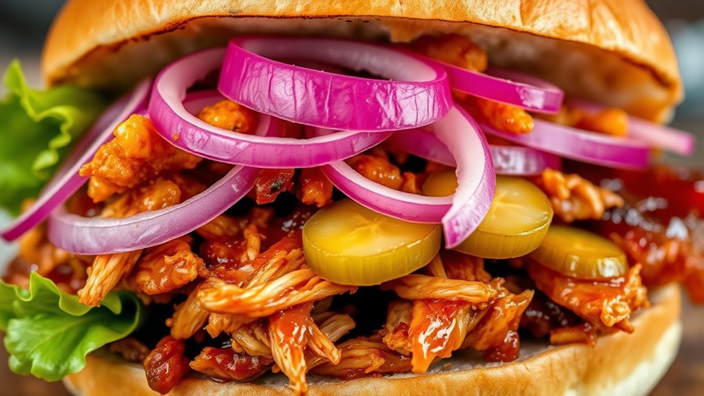 crunchy savory tangy toppings