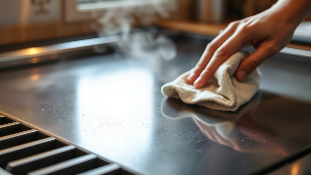 ensure grill is thoroughly dry