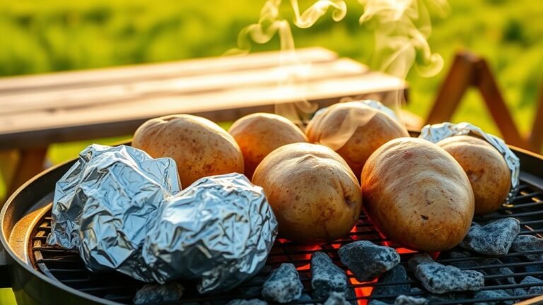 grill baked potato preparation