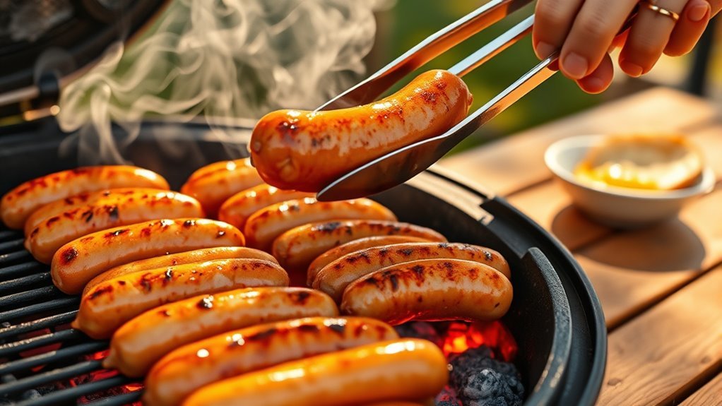 grill brats in three