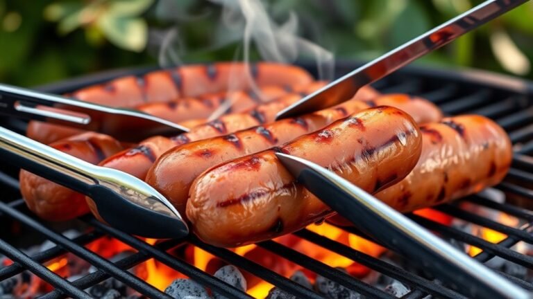grill bratwurst thoroughly evenly