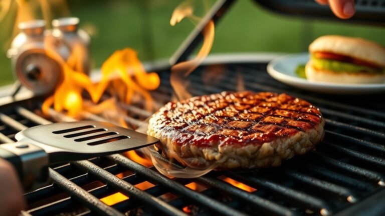 grill burgers thoroughly evenly