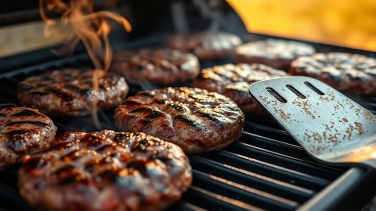 grill burgers thoroughly evenly