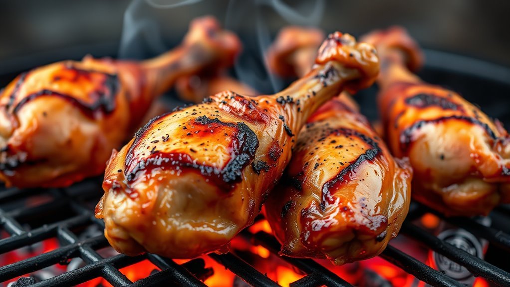 grill chicken legs precisely